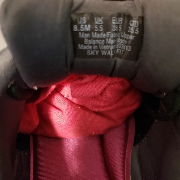 Ryka SKY WALK Walking Shoes Sneakers Black Pink Memory Foam Women's Size 8.5M - Picture 9 of 10